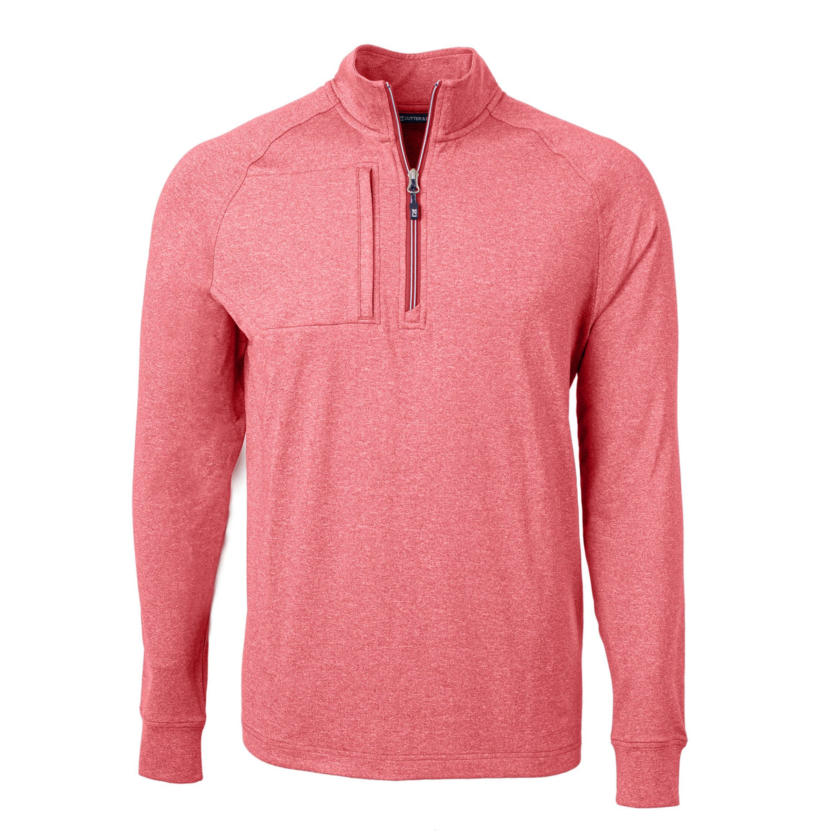 Cutter & Buck Adapt Eco Knit Heather Mens Quarter Zip Pullover