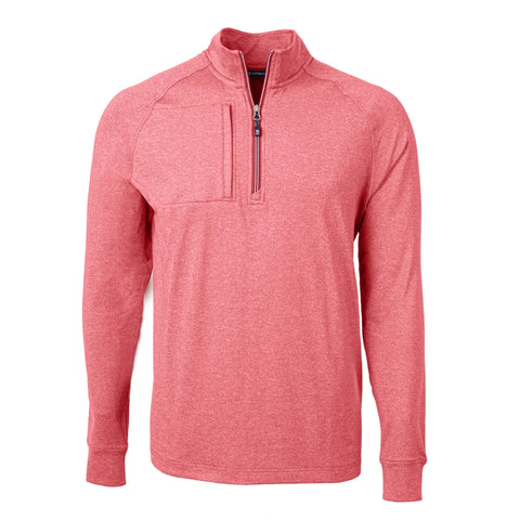 Cutter & Buck Adapt Eco Knit Heather Mens Quarter Zip Pullover