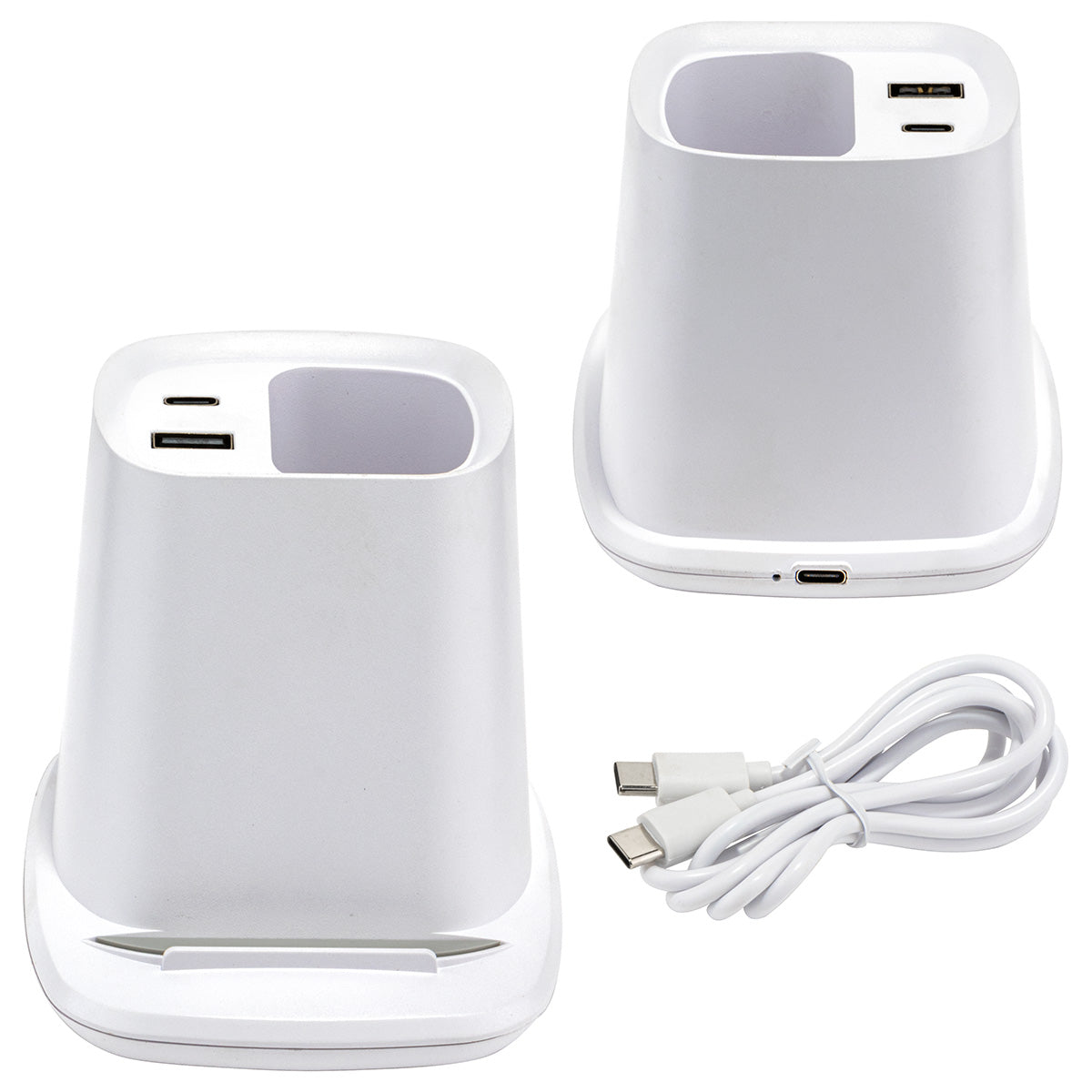Annex Wireless Charging Stand with Dual Ports & Pen Holder