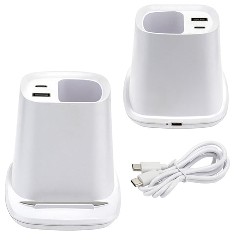 Annex Wireless Charging Stand with Dual Ports & Pen Holder