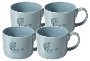 ~ Nina 12oz arctic blue mug Set of 4 in a Raven Gift Box