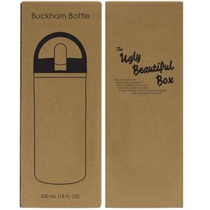 Buckhorn 530 Ml. (18 Fl. Oz.) Stainless Steel Bottle With Flip Straw