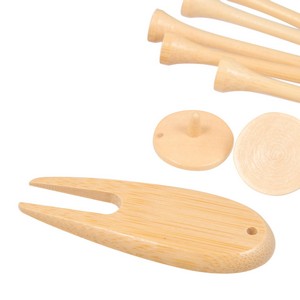 Bamboo Golf Tee Set with Recycled Pouch