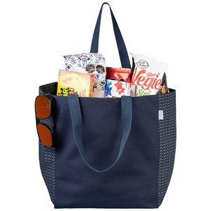 Toronto Recycled Cotton Chevron Tote Bag – 8 oz - Heat Transfer