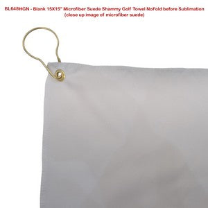24Hr Express Ship- Microfiber Suede Shammy Golf Towel, Finished size 15x15, Sublimated