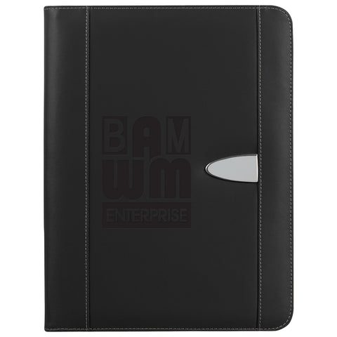 Eclipse Bonded Leather Zippered Portfolio With Calculator
