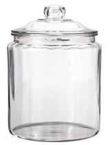 ~Heritage Large 128oz clear glass jar with glass cover -Bulk Packaging/Pallet