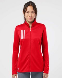 Adidas® Women's 3-Stripes Double Knit Full-Zip Pullover