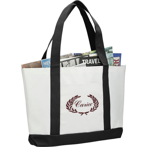Large Canvas Boat Tote Bag
