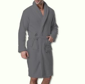 100% Polyester Coral Fleece Bath Robe Shawl Collar