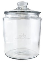 ~Heritage Medium 64oz clear glass jar with glass cover -Bulk Packaging/Pallet