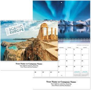 Scenic Europe Spiral Wall Calendar