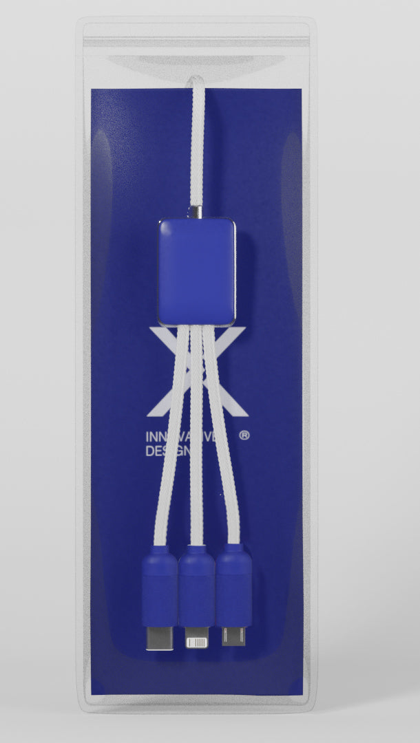32463F Custom Blue Casing with Custom White Cables and Custom Blue insert card