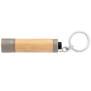 Bamboo LED Flashlight with Keyring