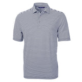 Cutter & Buck Virtue Eco Pique Stripe Recycled Mens Big and Tall Polo