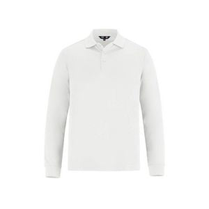 Birdie Men's Long Sleeve Pique Mesh Polo Shirt