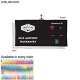 Oversized Golf Towel in Plush, Soft Velour Terry, 24x48, with Black Swivel Hook, Sublimated 1 side