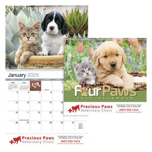 Four Paws Appointment Calendar - Spiral