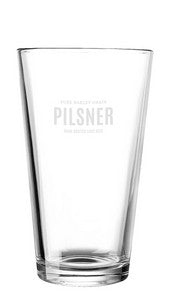 Mixing Glass 16oz clear - Etched