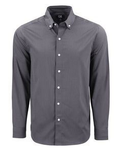 Cutter & Buck Skyline Eco Recycled Gingham Mens Long Sleeve Dress Shirt