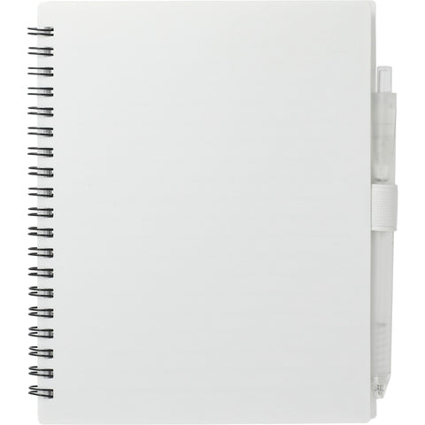 5.5'' x 7'' FSC® Recycled Spiral Notebook w/ rPET Pen