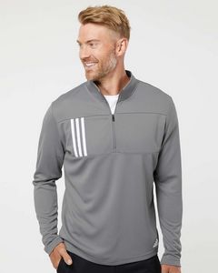 Adidas® 3-Stripes Double Knit Quarter-Zip Pullover
