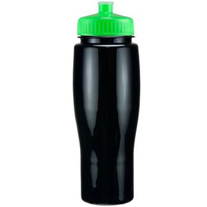 24 Oz. Contour Bottle w/ Push Pull Lid - Solid Colors
