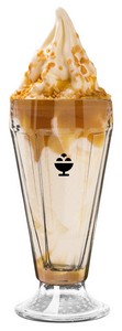 Sundae 11.5oz multi-sided footed clear glass
