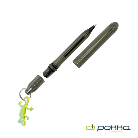 Pokka? Pocket Pen w/Dock & Chrome Keyring & Charm in Tin Box