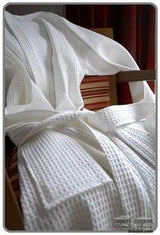 50% Cotton 50% Polyester Waffle Weave Bath Robe One Size