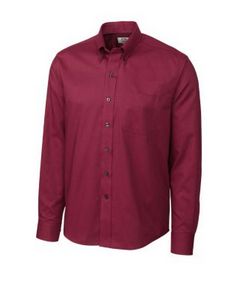 Cutter & Buck Epic Easy Care Nailshead Mens Long Sleeve Dress Shirt