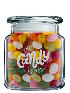 ~Candy Jar 16oz with lid clear glass