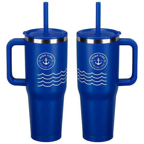 SENSO® Summit 40 oz Insulated Stainless Steel Travel Mug with Press-In Straw