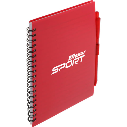 5.5'' x 7'' FSC® Recycled Spiral Notebook w/ rPET Pen