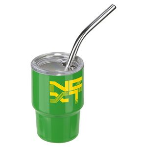 Mini Belmont 3 oz Double-Wall Stainless Steel Tumbler with Straw