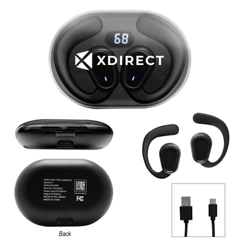 Open Ear Tws Earbuds With Charging Case