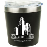 9 Oz. Stainless Steel Rocks Tumbler w/ Slide 'n Sipp Lid