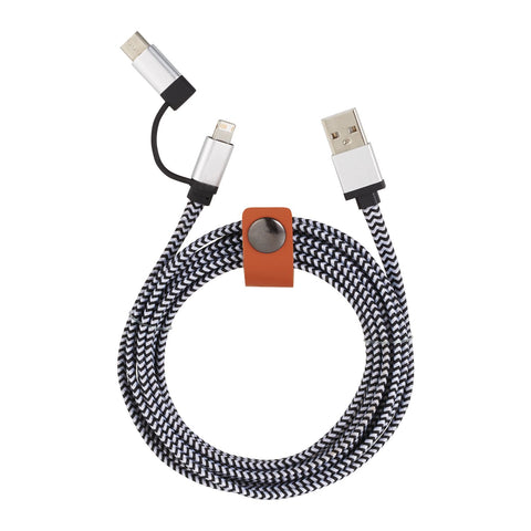 Paramount 3-in-1 Fabric Charging Cable
