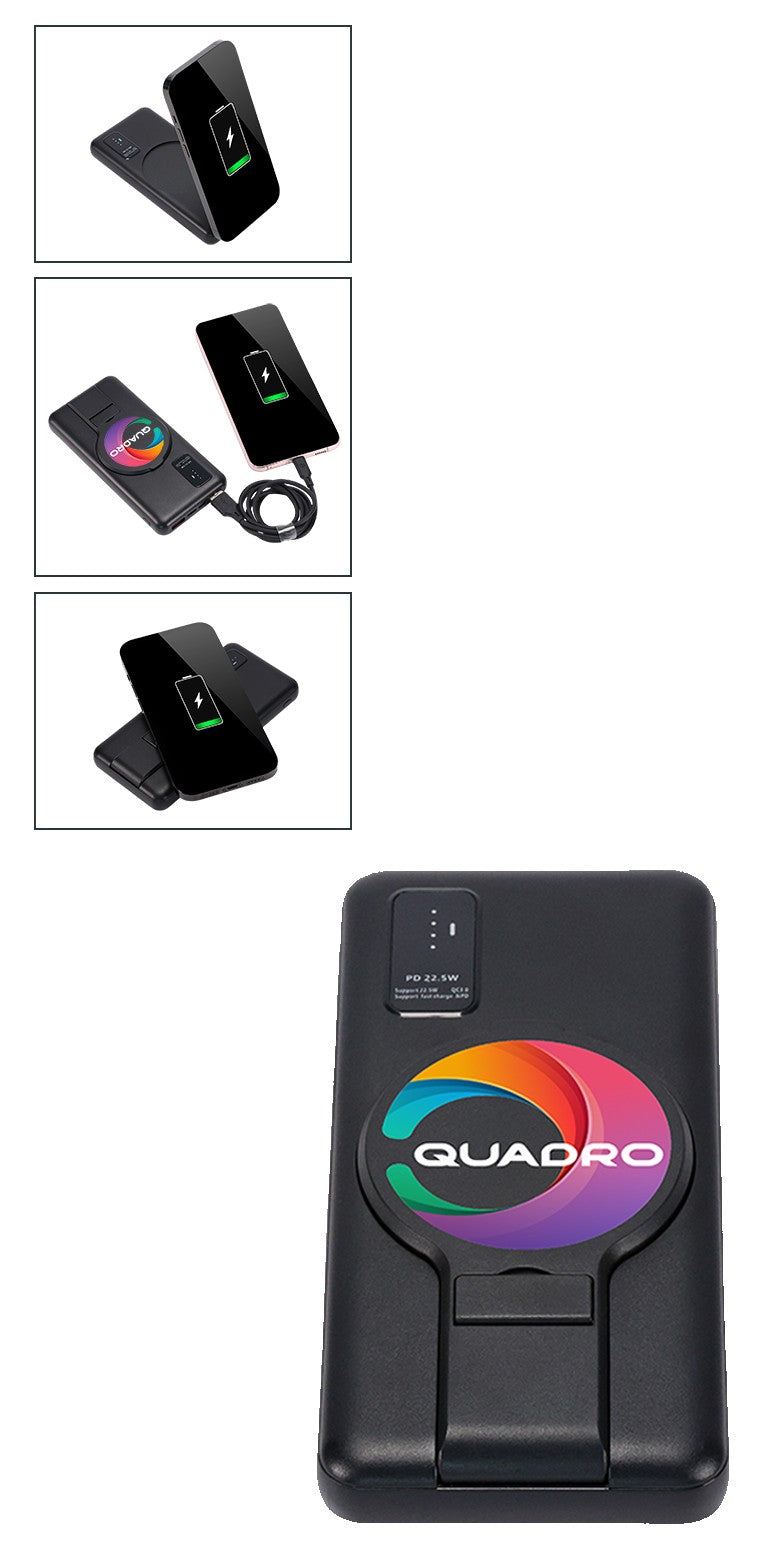 Wireless Power Bank with Stand - 8,000 mAh