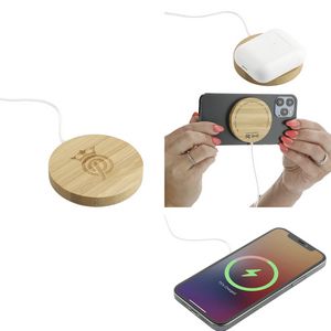 FSC® 100% Bamboo MagClickT Fast Wireless Charging Pad