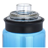 Transparent Blue/Black Blank Close Up Lid View