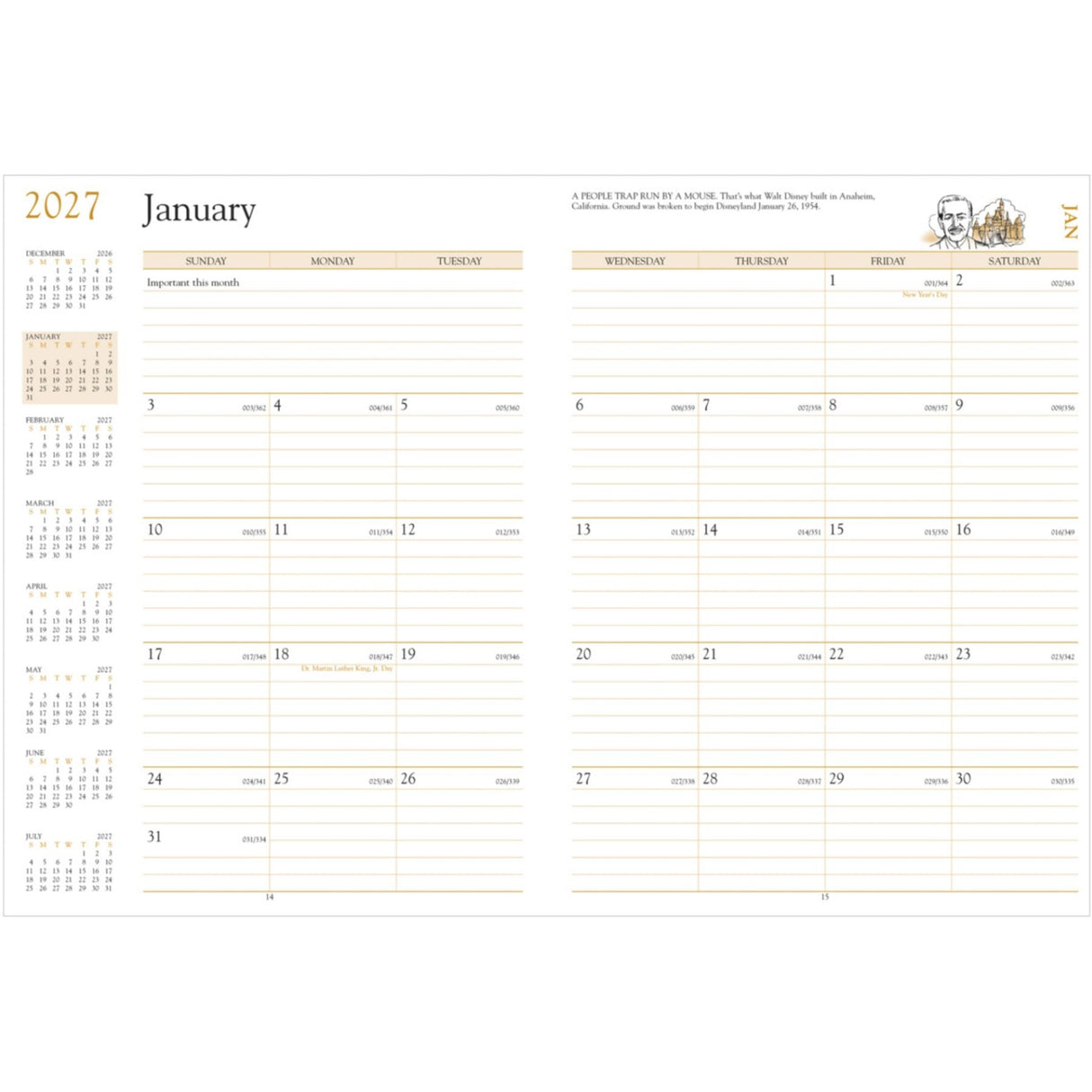 Monthly Monitor Academic 7x10 Desk Planner