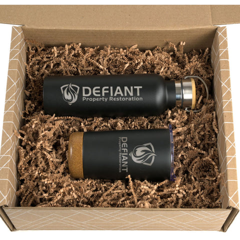 Cork And Bamboo Drinkware Set