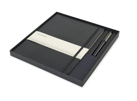 Moleskine X-Large Notebook and Kaweco Pen Gift Set - Black