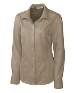 Cutter & Buck Epic Easy Care Nailshead Womens Long Sleeve Dress Shirt