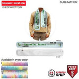 24 Hr Express Ship - Ultra Soft and Smooth Microfleece Scarf, 6x50, Sublimated Edge to Edge 1 side
