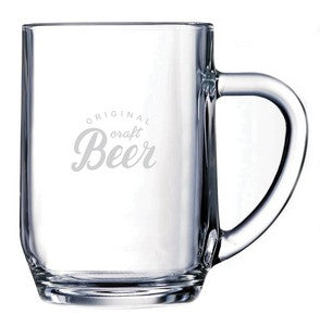 Harworth 20oz glass beer mug - Etched