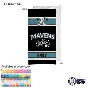 48 Hr Quick Ship - Team Towel in Plush and Soft Velour Terry Cotton Blend, 30x60