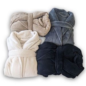 100% Polyester Coral Fleece Bath Robe Shawl Collar