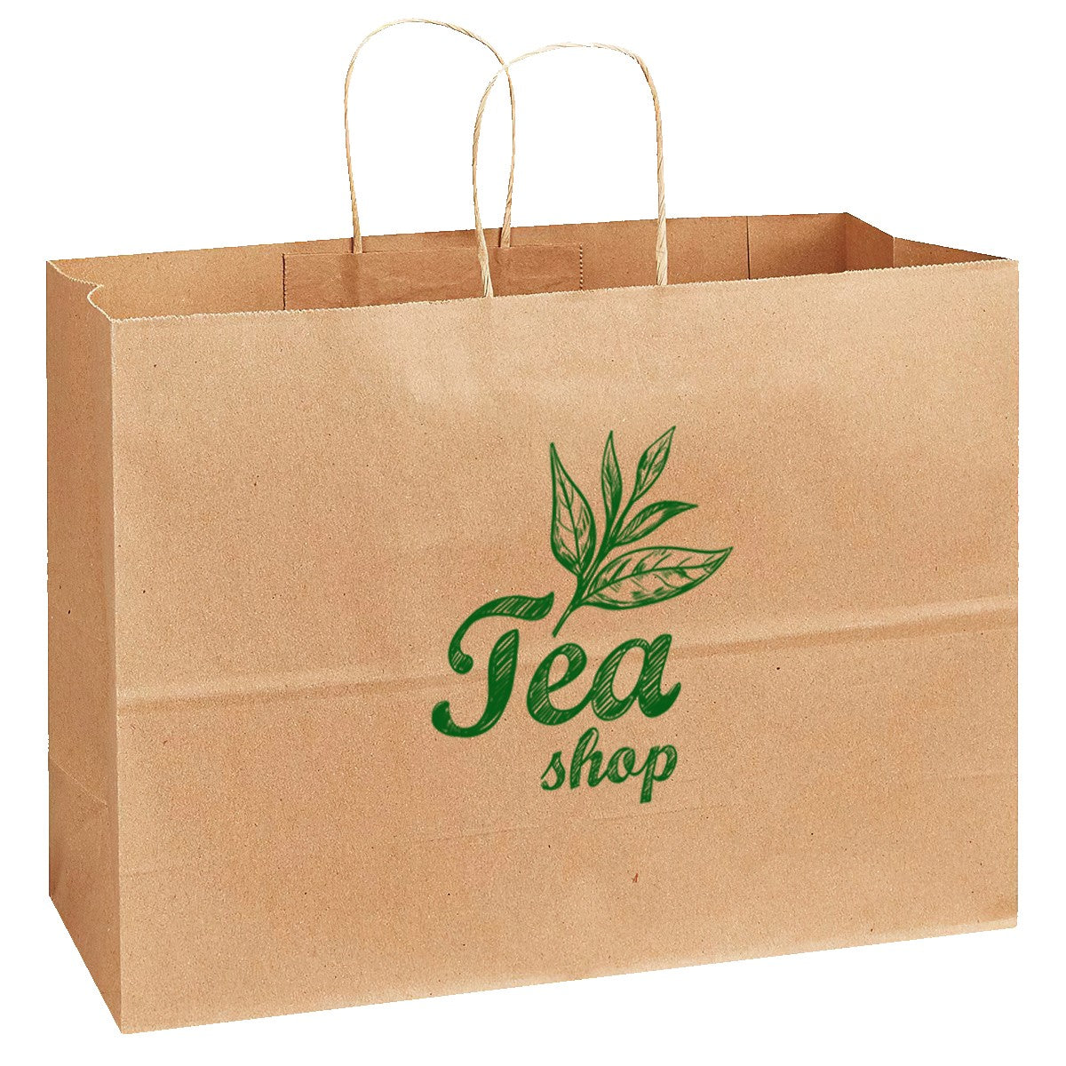 Recycled Kraft Shopping Bags – 16"x6"x12"